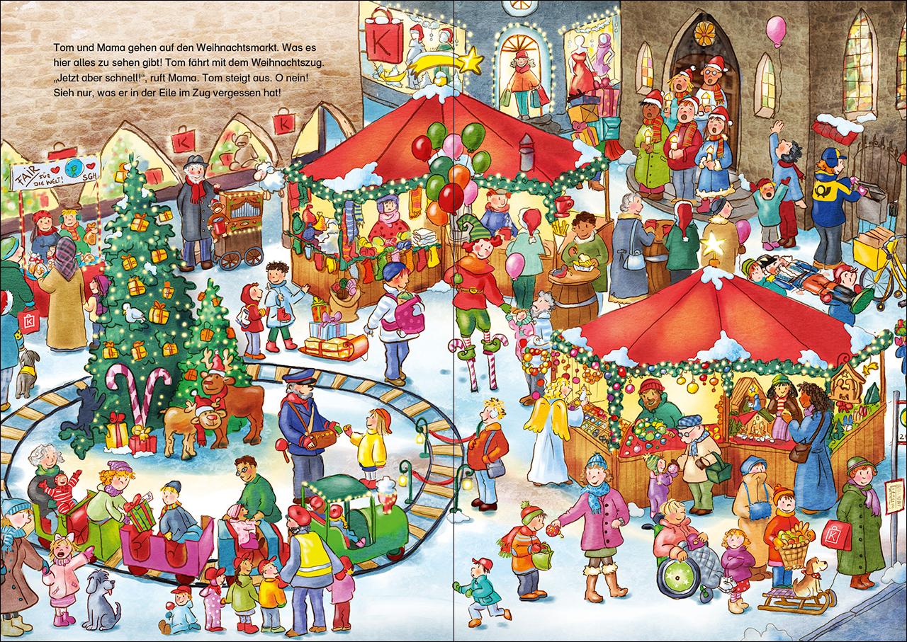 Beispielinhalt (Bild) Mein liebstes Weihnachts-Wimmelbuch