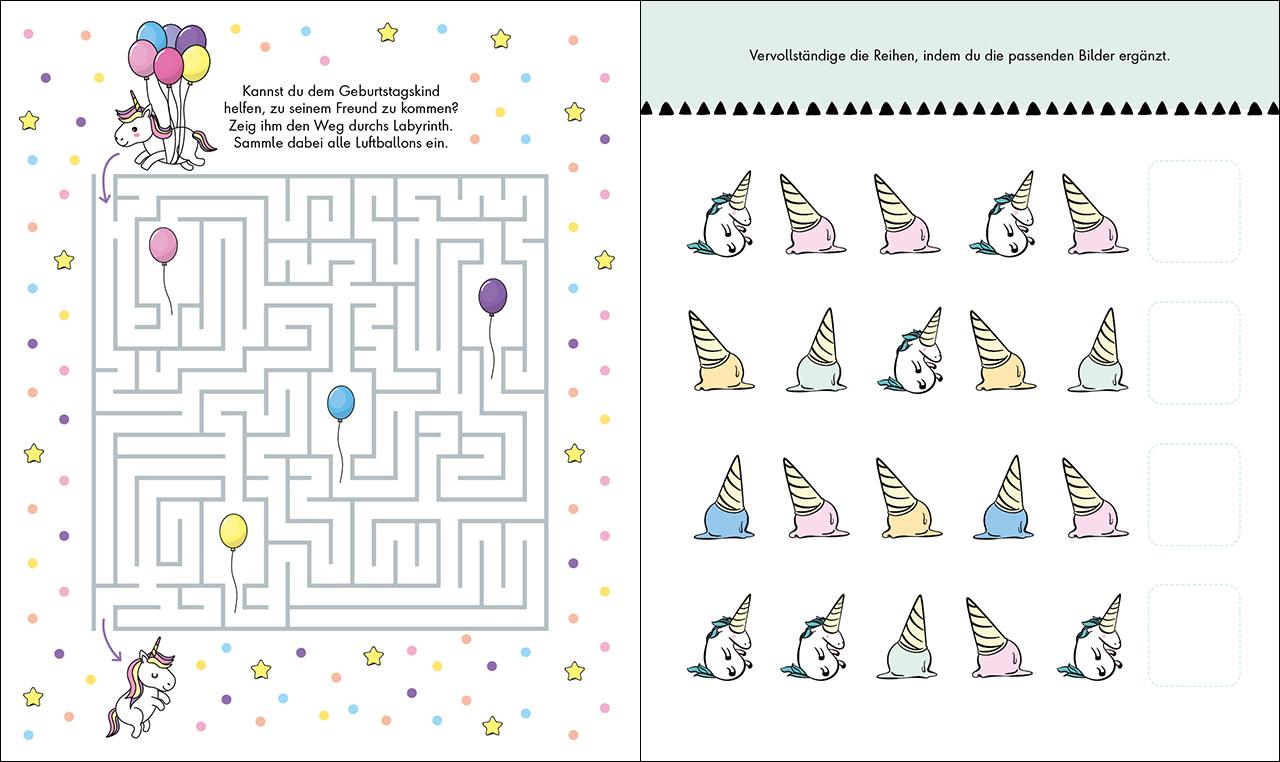Beispielinhalt (Bild) Gute-Laune-Rätsel für unterwegs - Einhörner