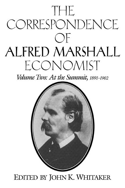 Vorderes Coverbild The Correspondence of Alfred Marshall, Economist