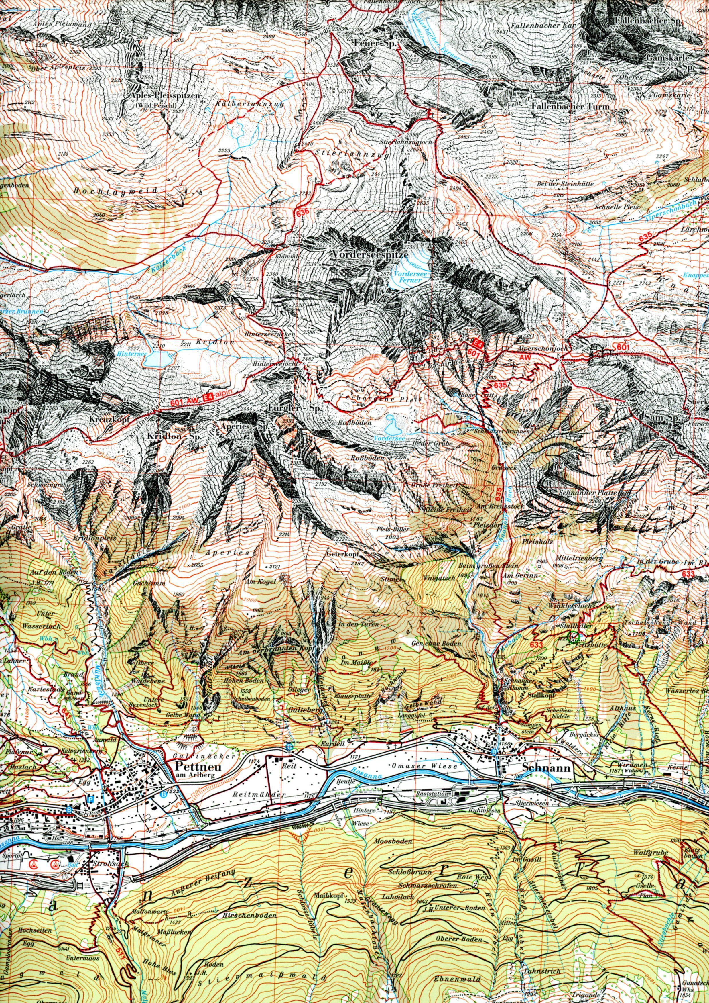 Beispielinhalt (Bild) Lechtaler Alpen - Parseierspitze 1:25 000