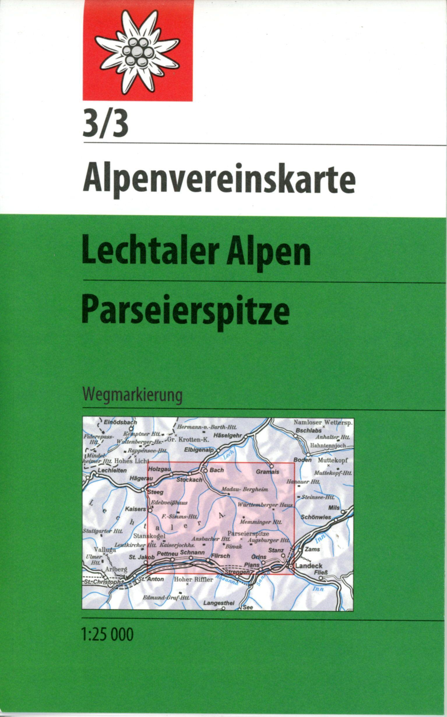 Vorderes Coverbild Lechtaler Alpen - Parseierspitze 1:25 000