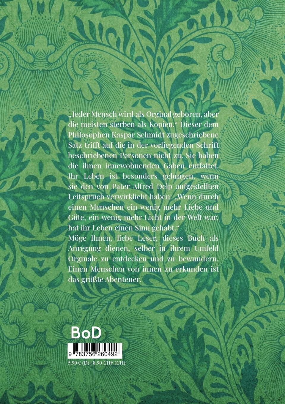 Rückseitencover Originale und Originelles