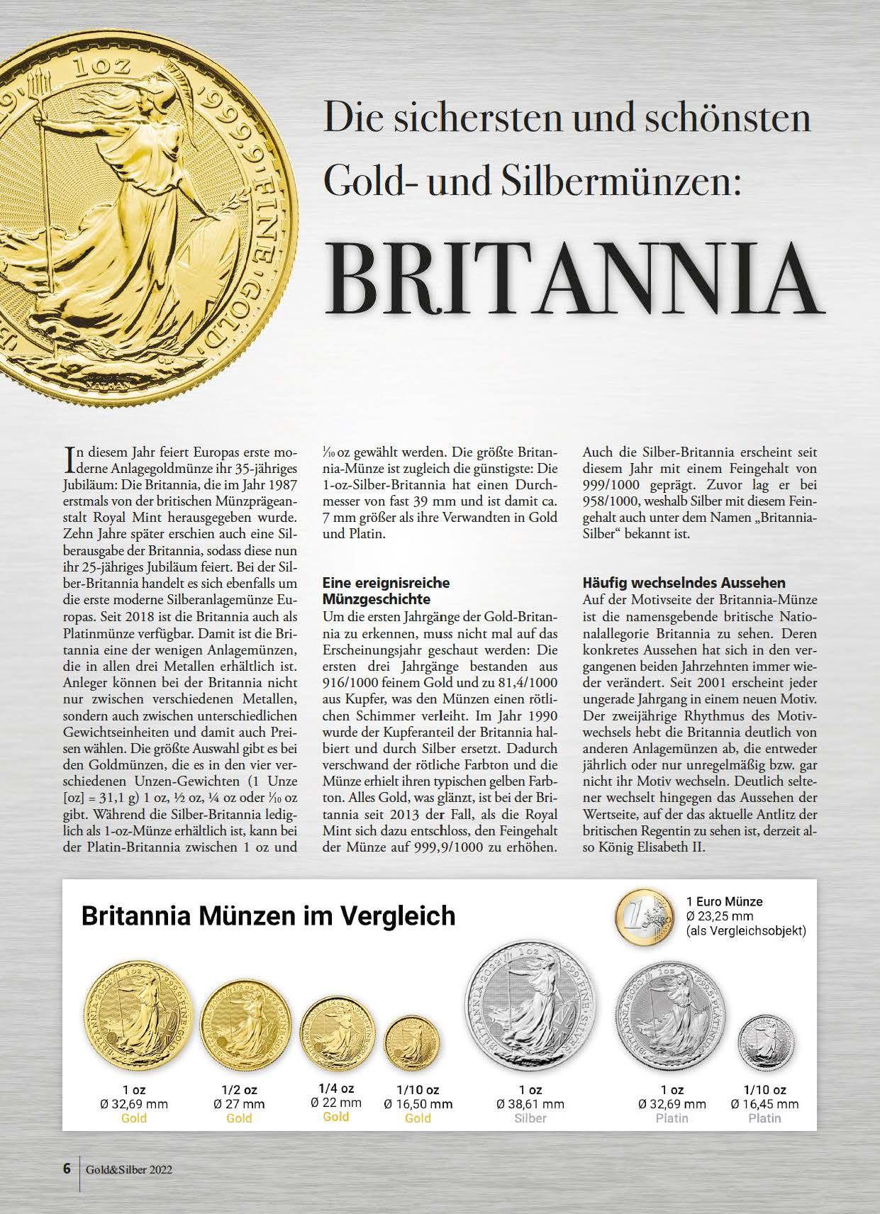 Beispielinhalt (Bild) Sonderheft Gold & Silber