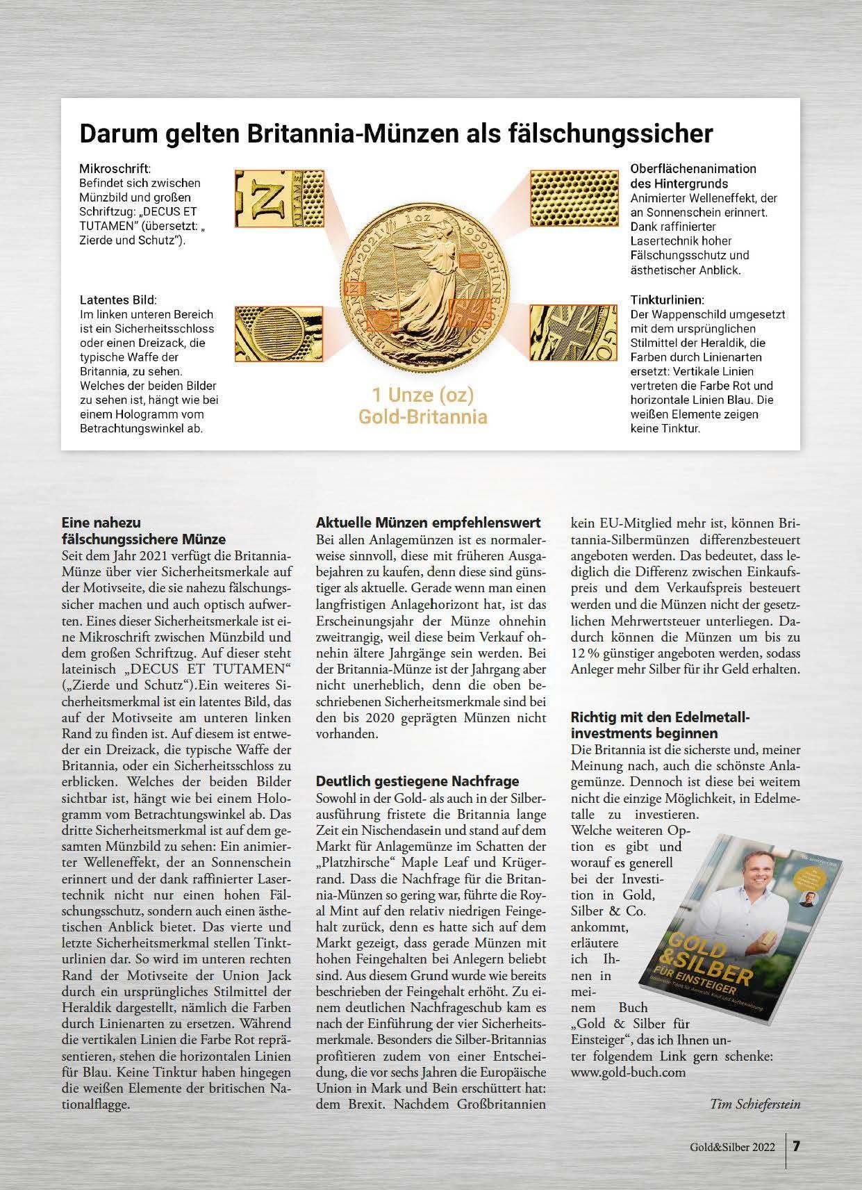 Beispielinhalt (Bild) Sonderheft Gold & Silber