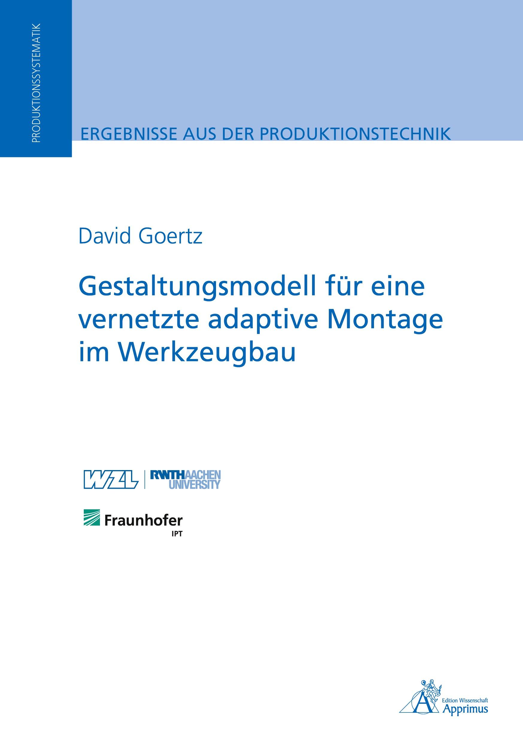 Vorderes Coverbild Gestaltungsmodell für eine vernetzte adaptive Montage im Werkzeugbau