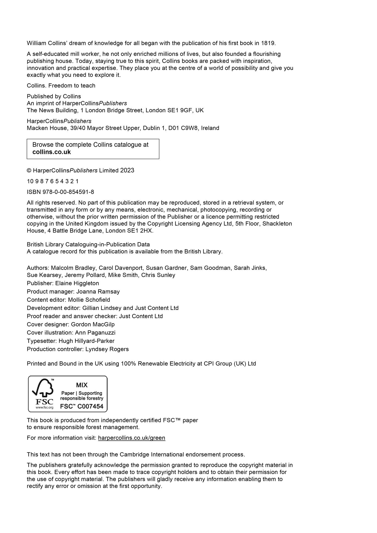 Beispielinhalt (Bild) Cambridge Igcse(tm) Combined Science Teacher Guide