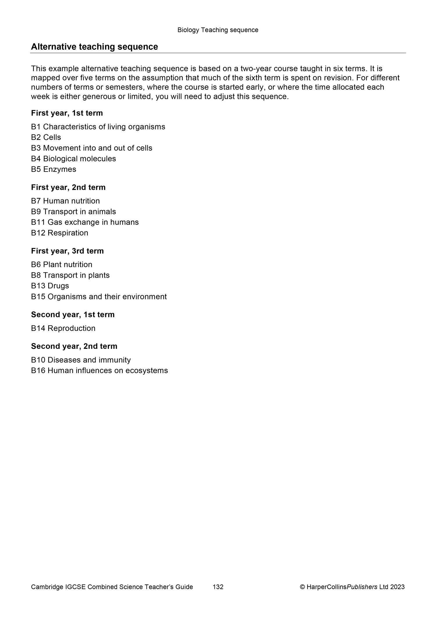 Beispielinhalt (Bild) Cambridge Igcse(tm) Combined Science Teacher Guide