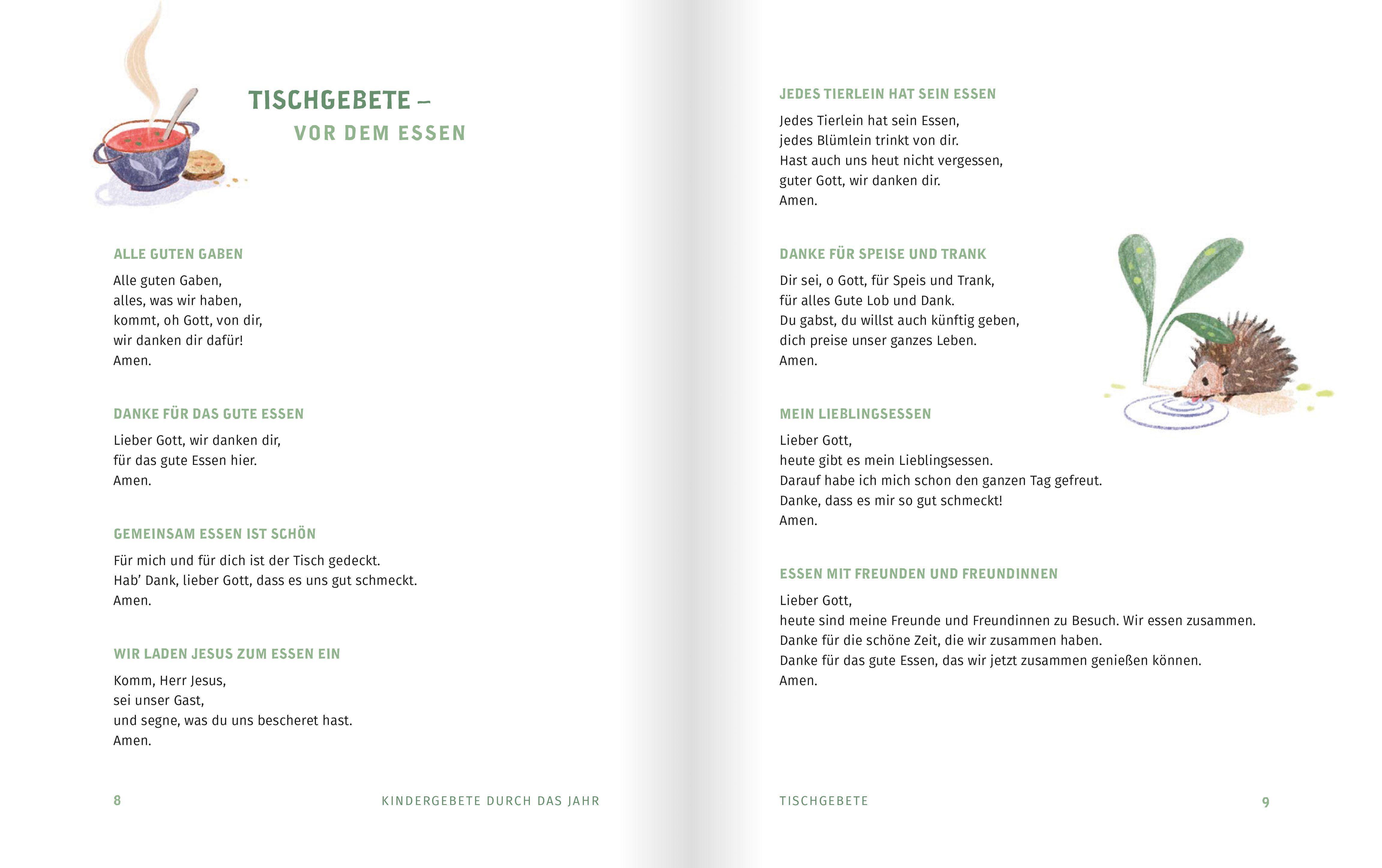 Beispielinhalt (Bild) Die allerschönsten Gebete für Kinder