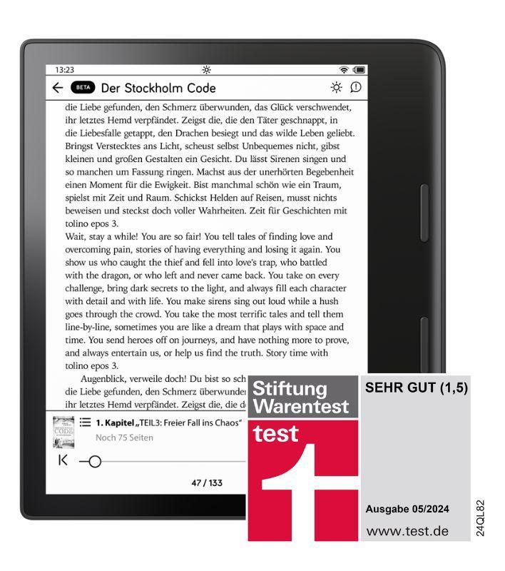 Vorderes Coverbild tolino epos 3