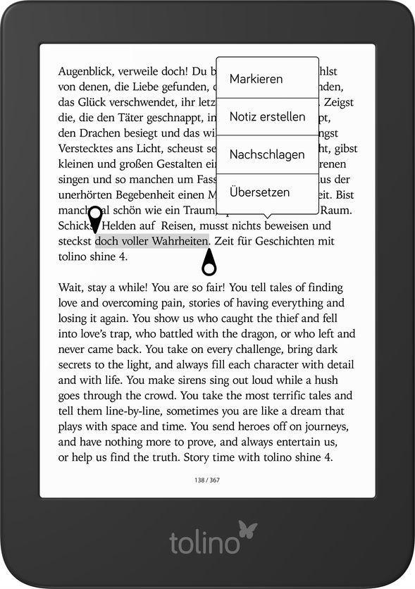 Beispielinhalt (Bild) tolino shine 4