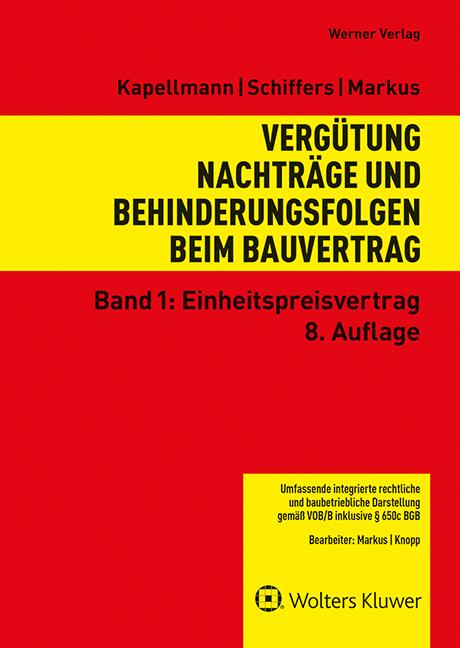 Vorderes Coverbild Vergütung, Nachträge und Behinderungsfolgen beim Bauvertrag