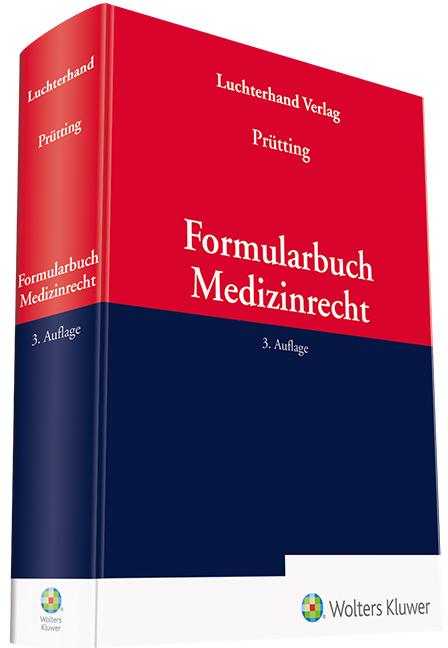 Vorderes Coverbild Formularbuch Medizinrecht