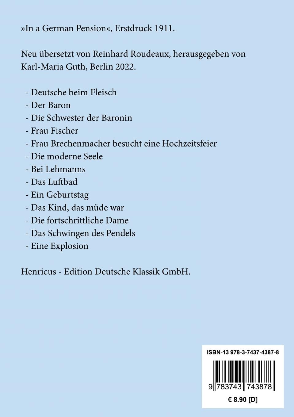 Rückseitencover In einer deutschen Pension