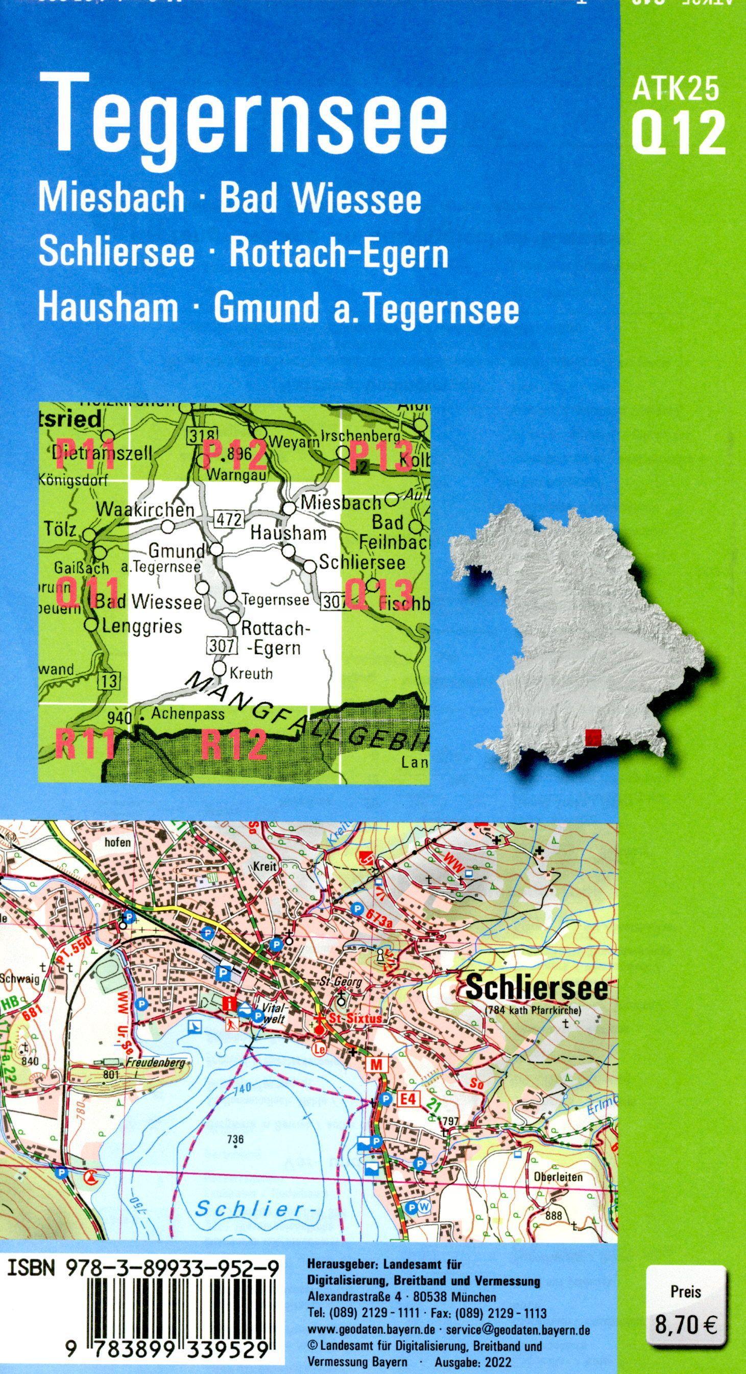 Beispielinhalt (Bild) Tegernsee 1:25 000