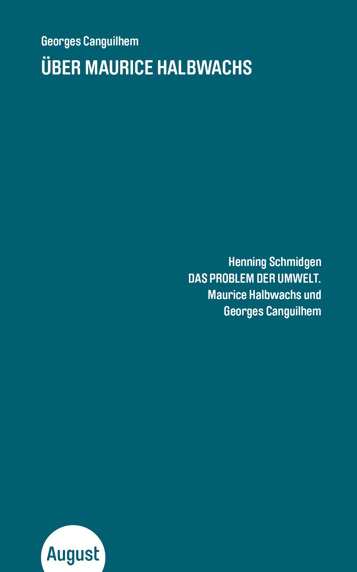 Vorderes Coverbild Über Maurice Halbwachs