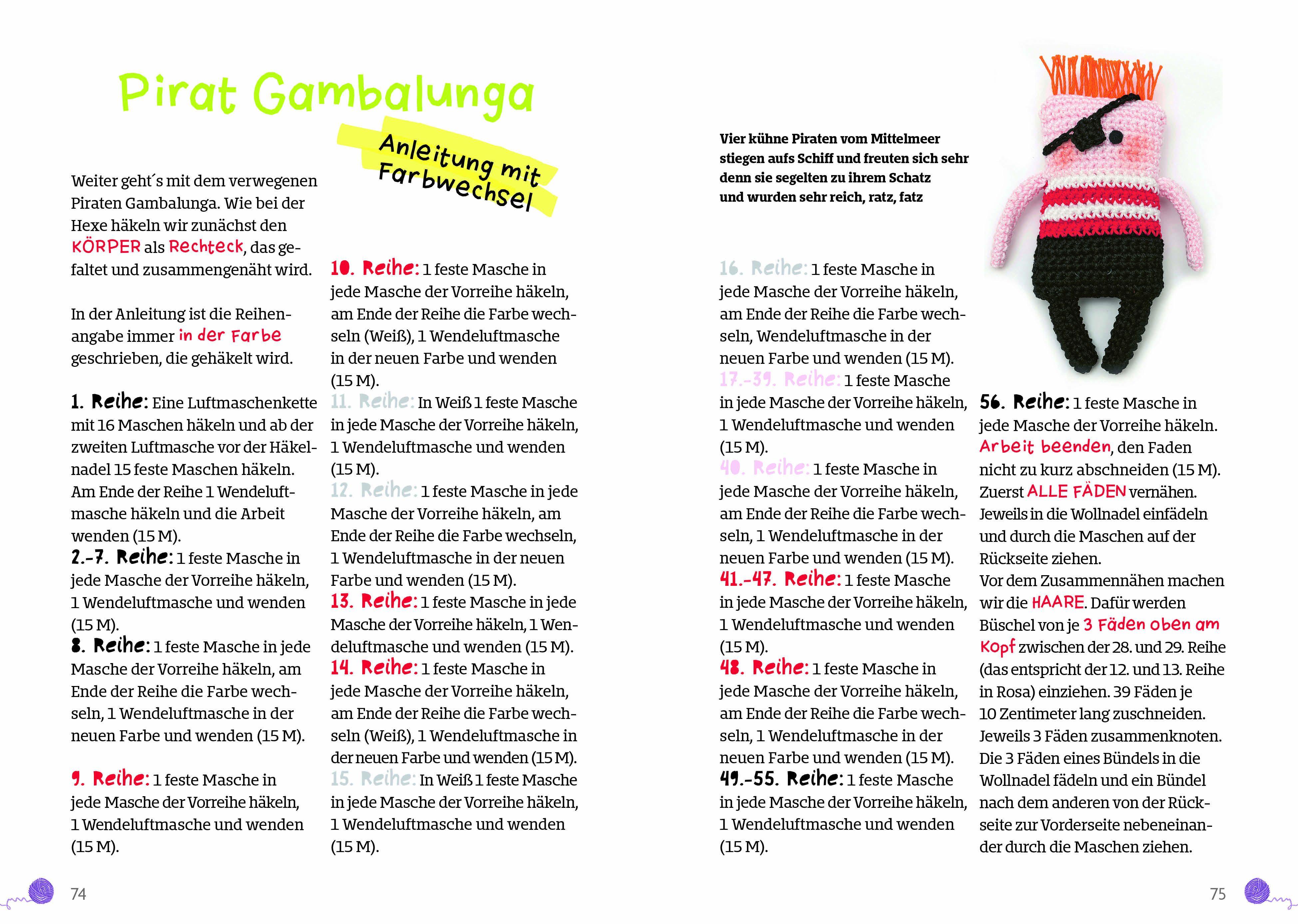 Beispielinhalt (Bild) Mein erstes Häkelbuch