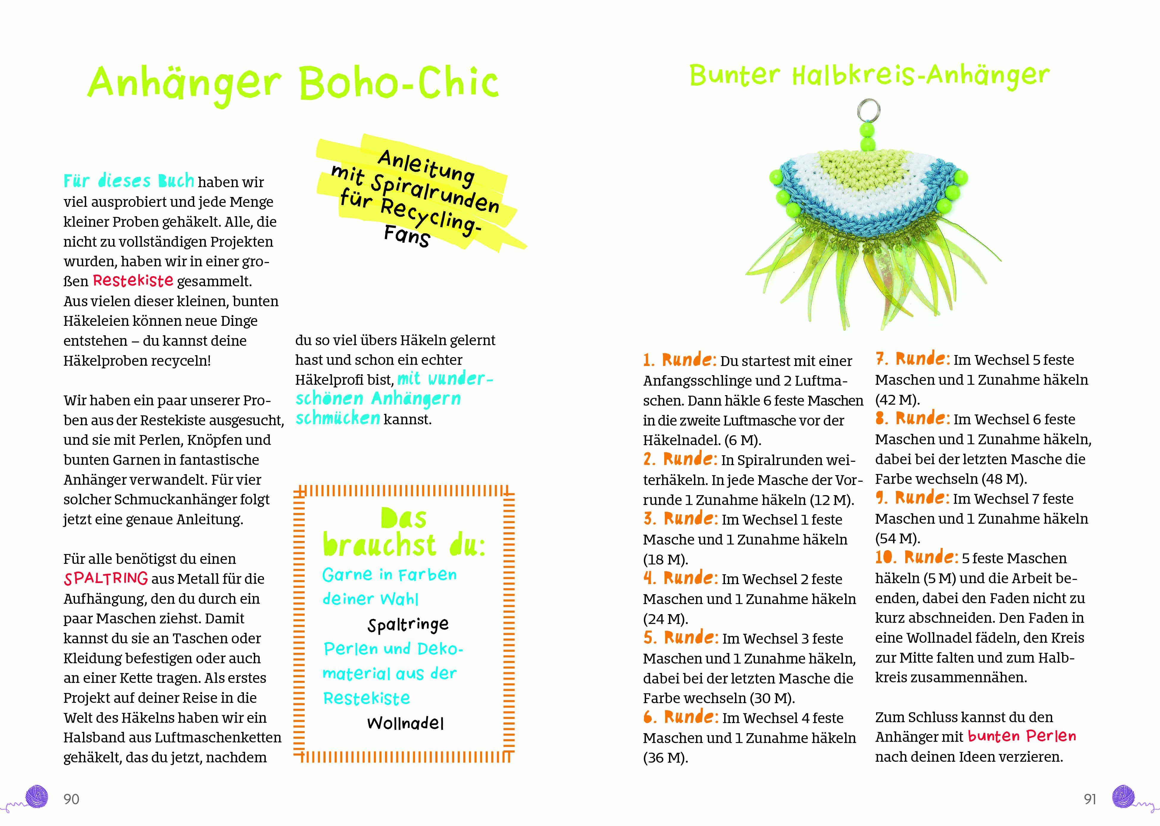 Beispielinhalt (Bild) Mein erstes Häkelbuch