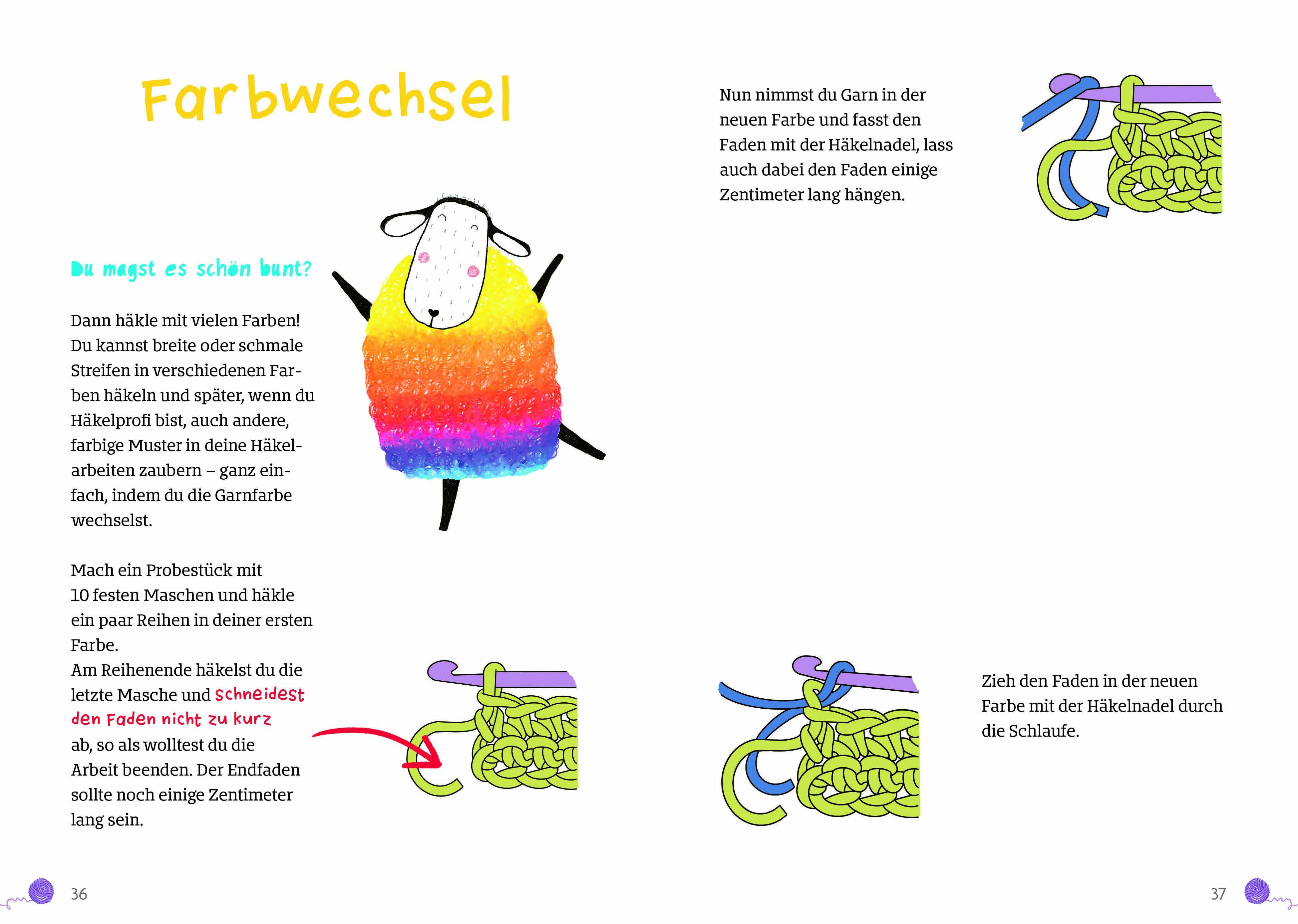 Beispielinhalt (Bild) Mein erstes Häkelbuch