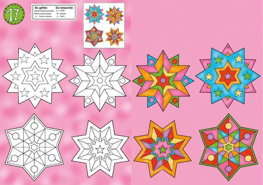 Beispielinhalt (Bild) Das Ausschneide-Bastelbuch Adventskalender
