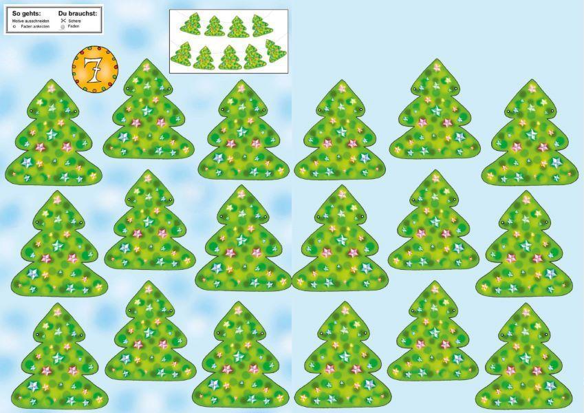 Beispielinhalt (Bild) Das Ausschneide-Bastelbuch Adventskalender