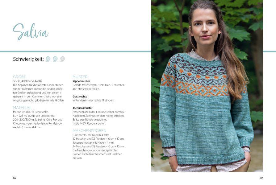 Beispielinhalt (Bild) Norweger mit Rundpassen stricken