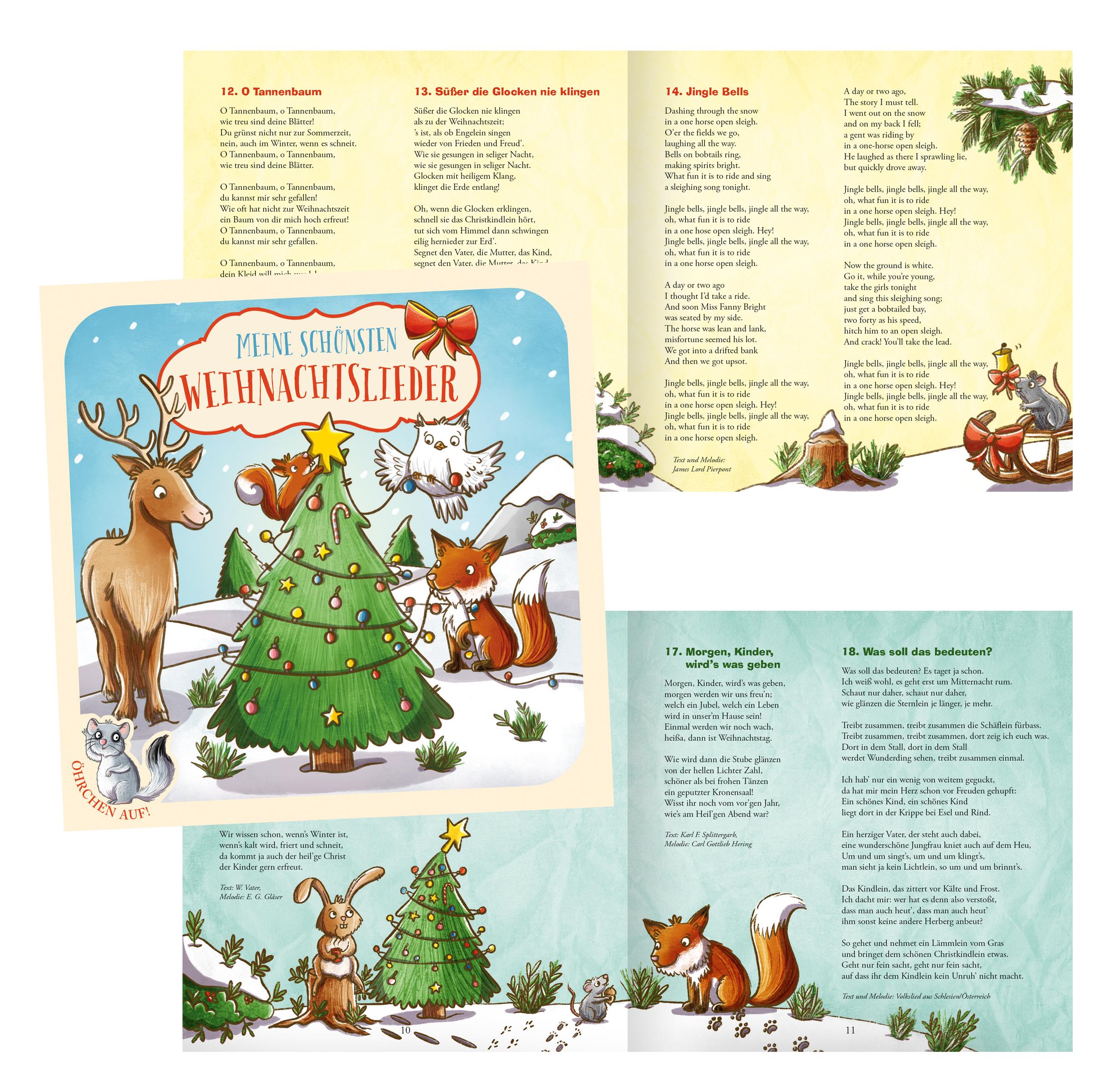 Beispielinhalt (Bild) Öhrchen auf! Meine schönsten Weihnachtslieder (Audio-CD)