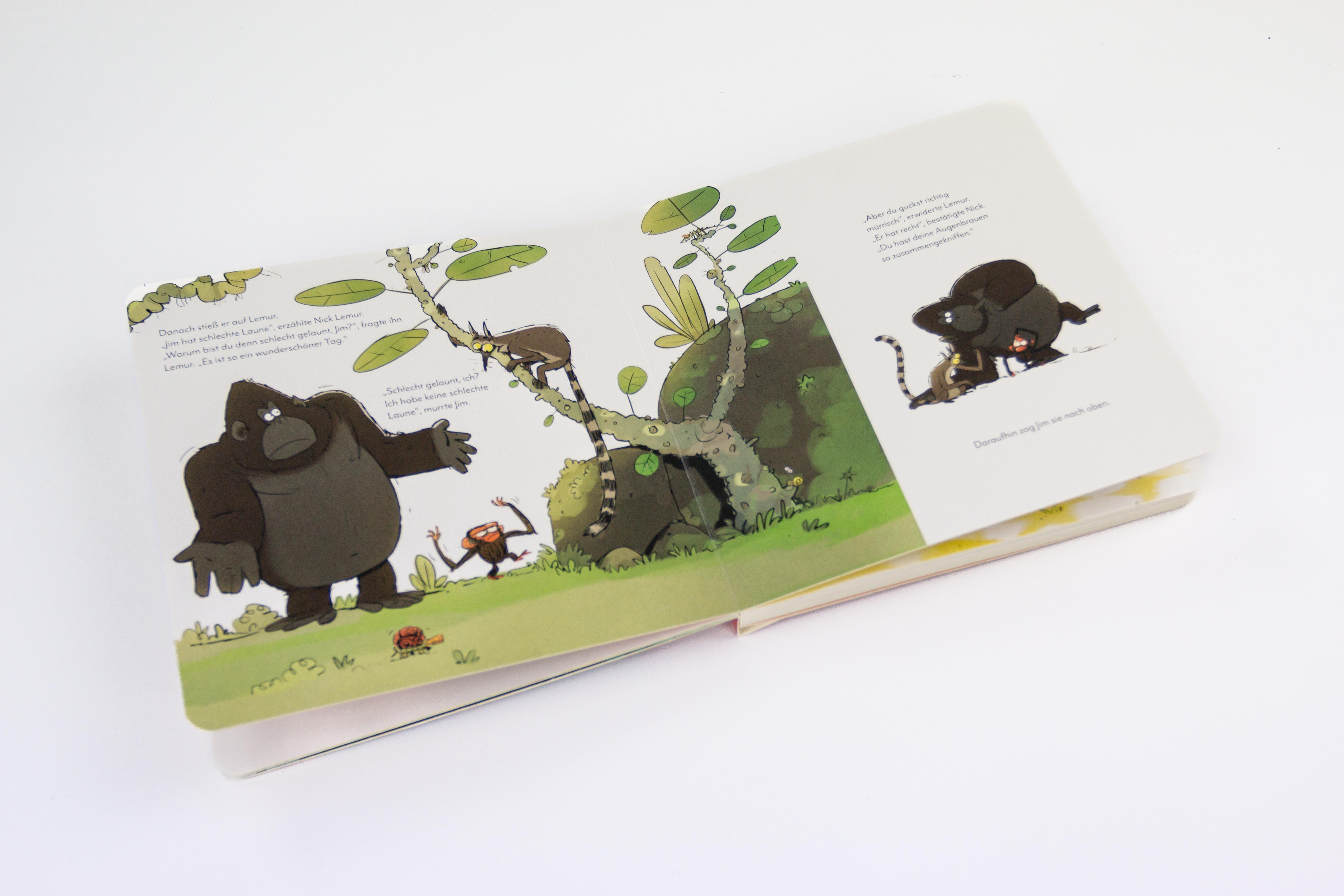 Beispielinhalt (Bild) Jim ist mies drauf (Pappbilderbuch)