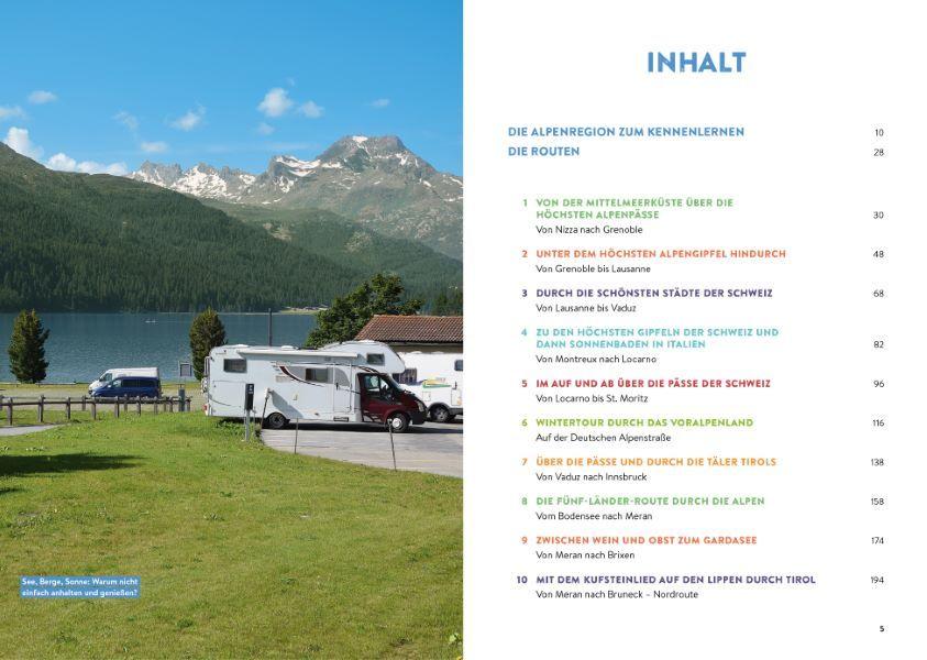 Beispielinhalt (Bild) Alpen mit dem Wohnmobil