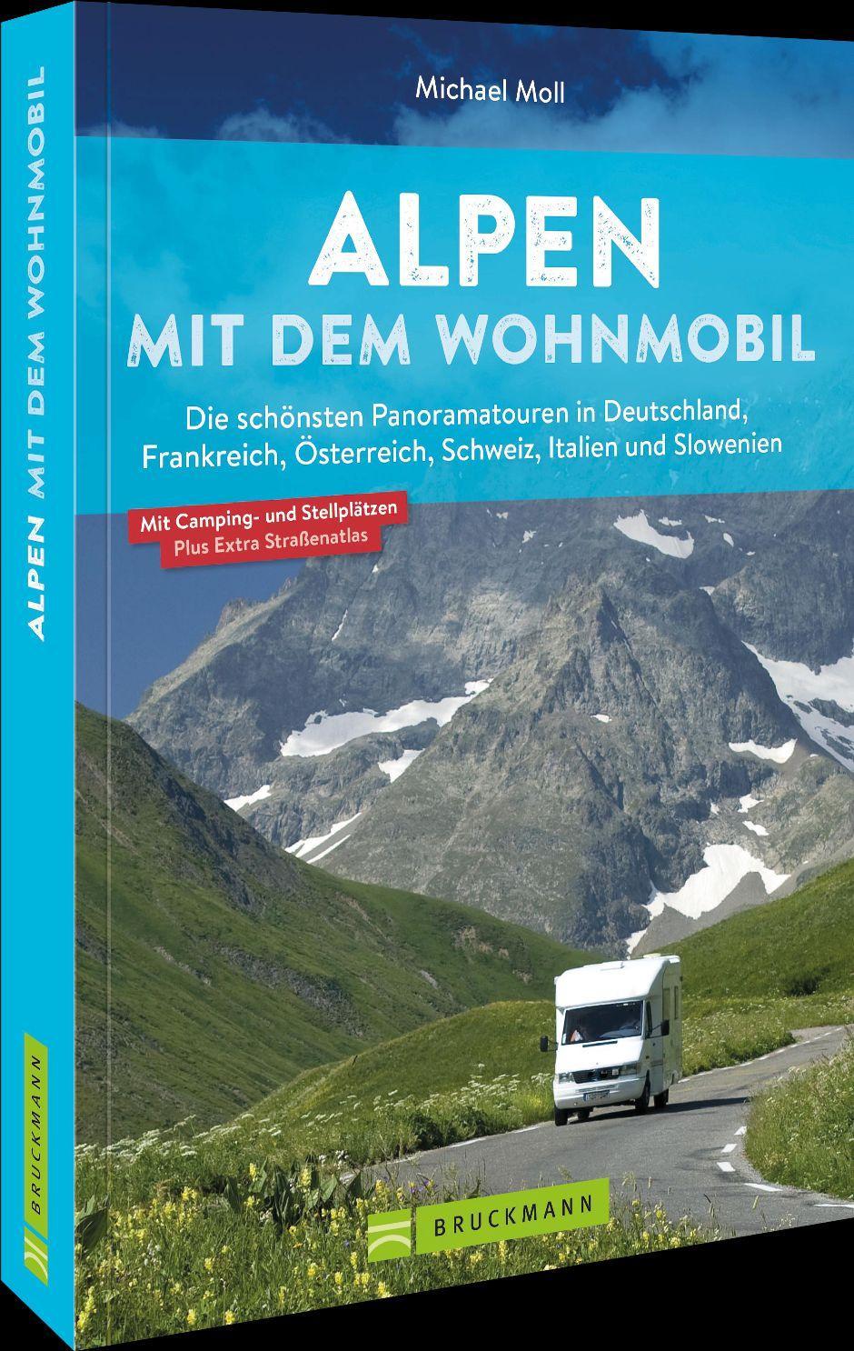 Vorderes Coverbild Alpen mit dem Wohnmobil