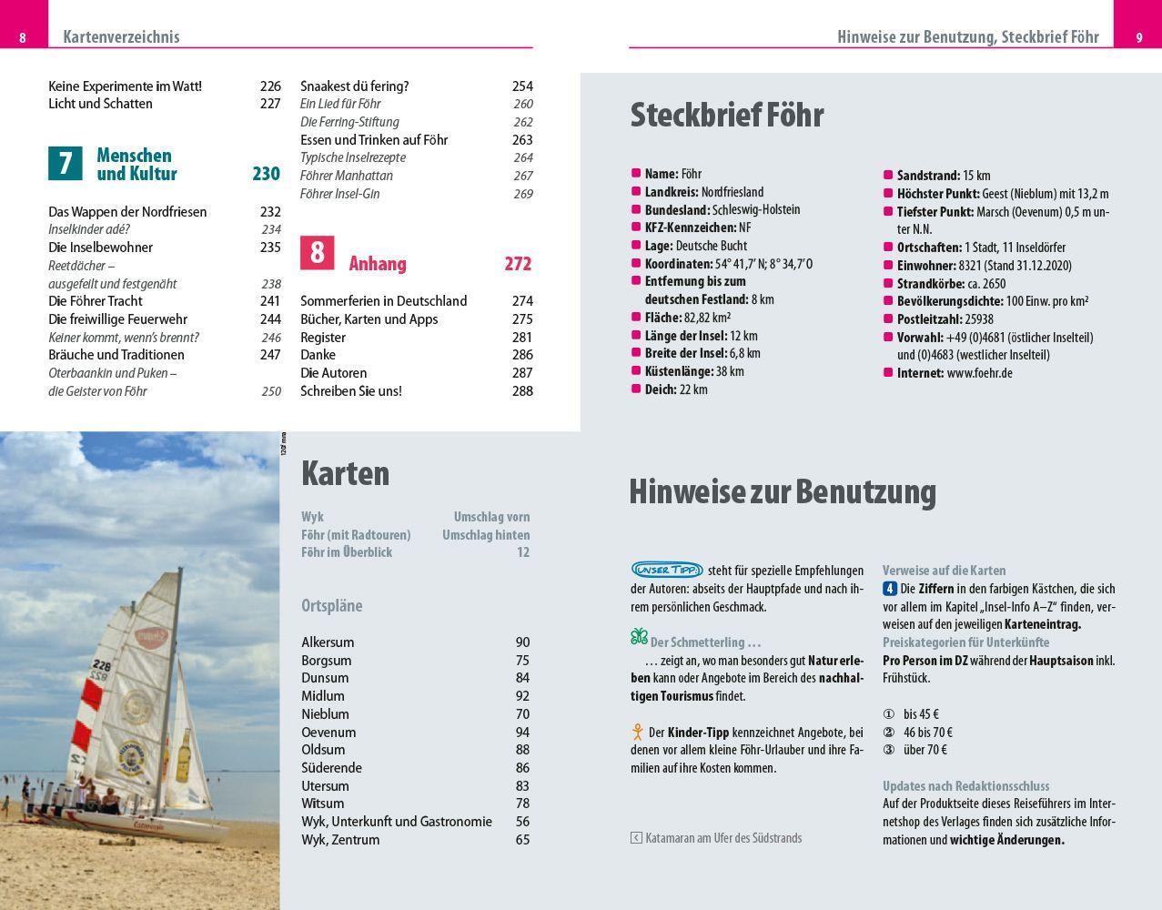 Beispielinhalt (Bild) Reise Know-How Reiseführer Föhr