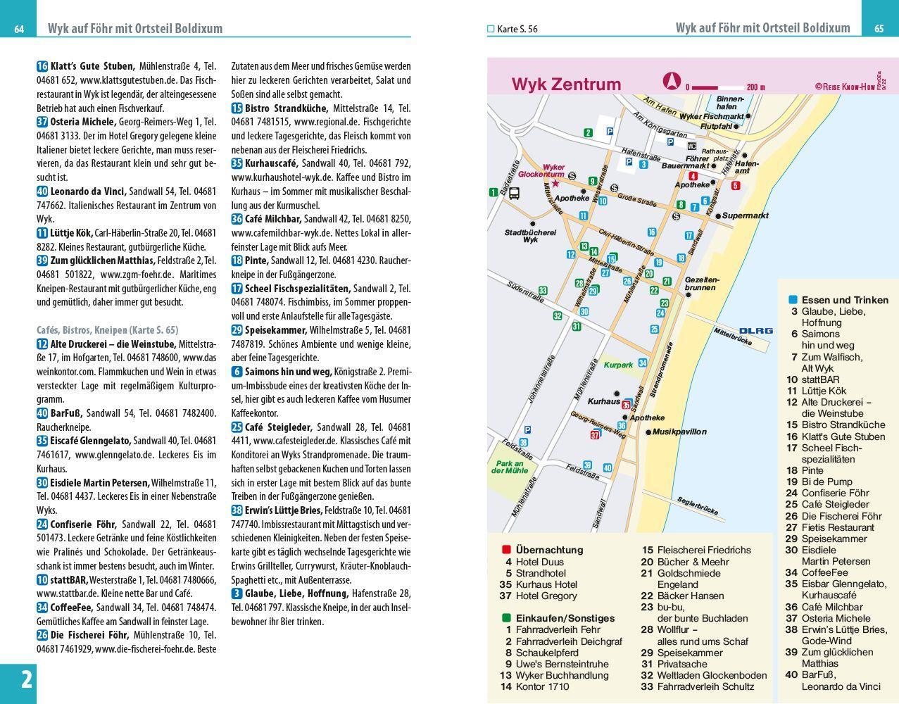 Beispielinhalt (Bild) Reise Know-How Reiseführer Föhr