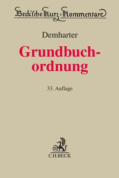 Vorderes Coverbild Grundbuchordnung