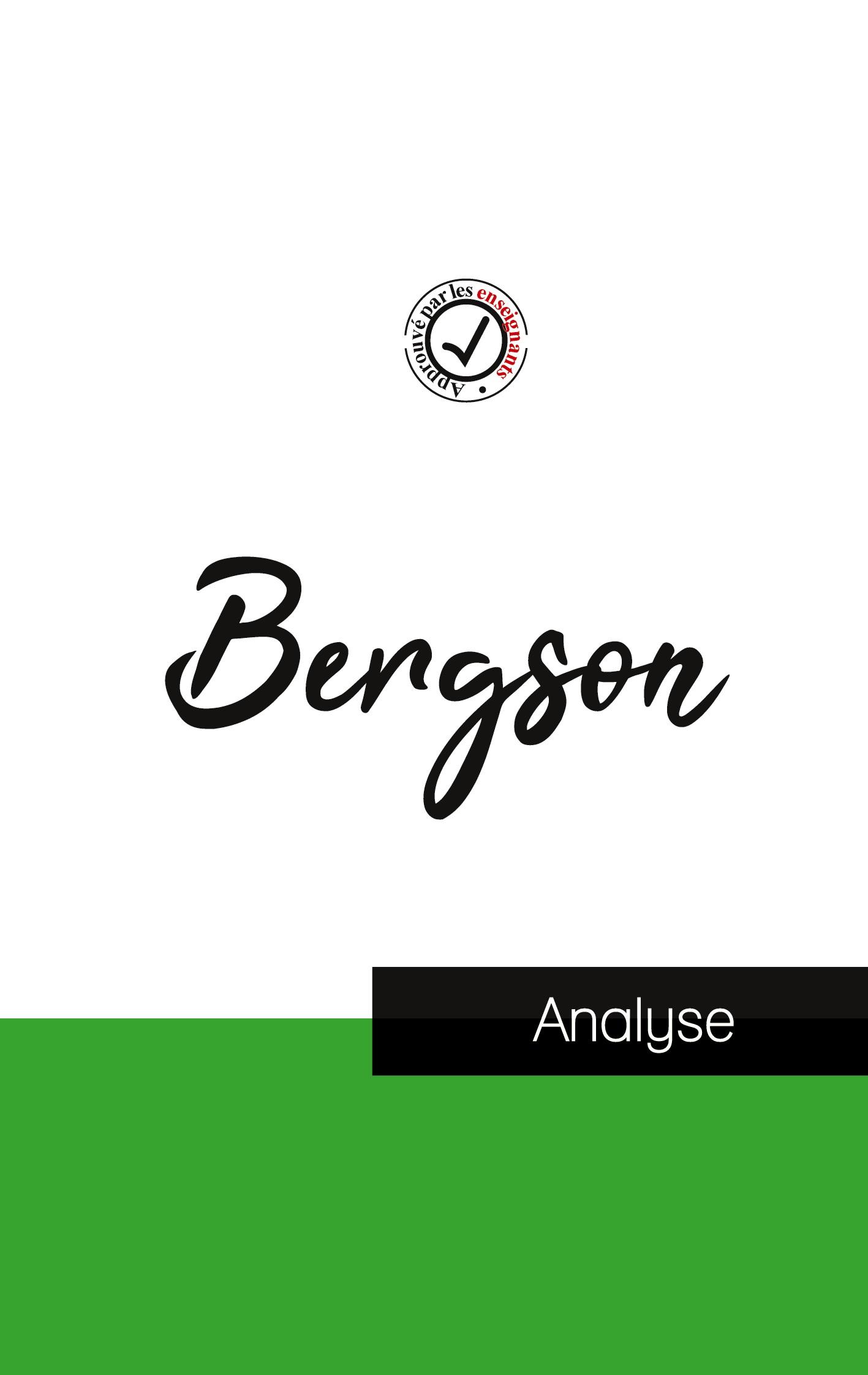Vorderes Coverbild Henri Bergson (étude et analyse complète de sa pensée)