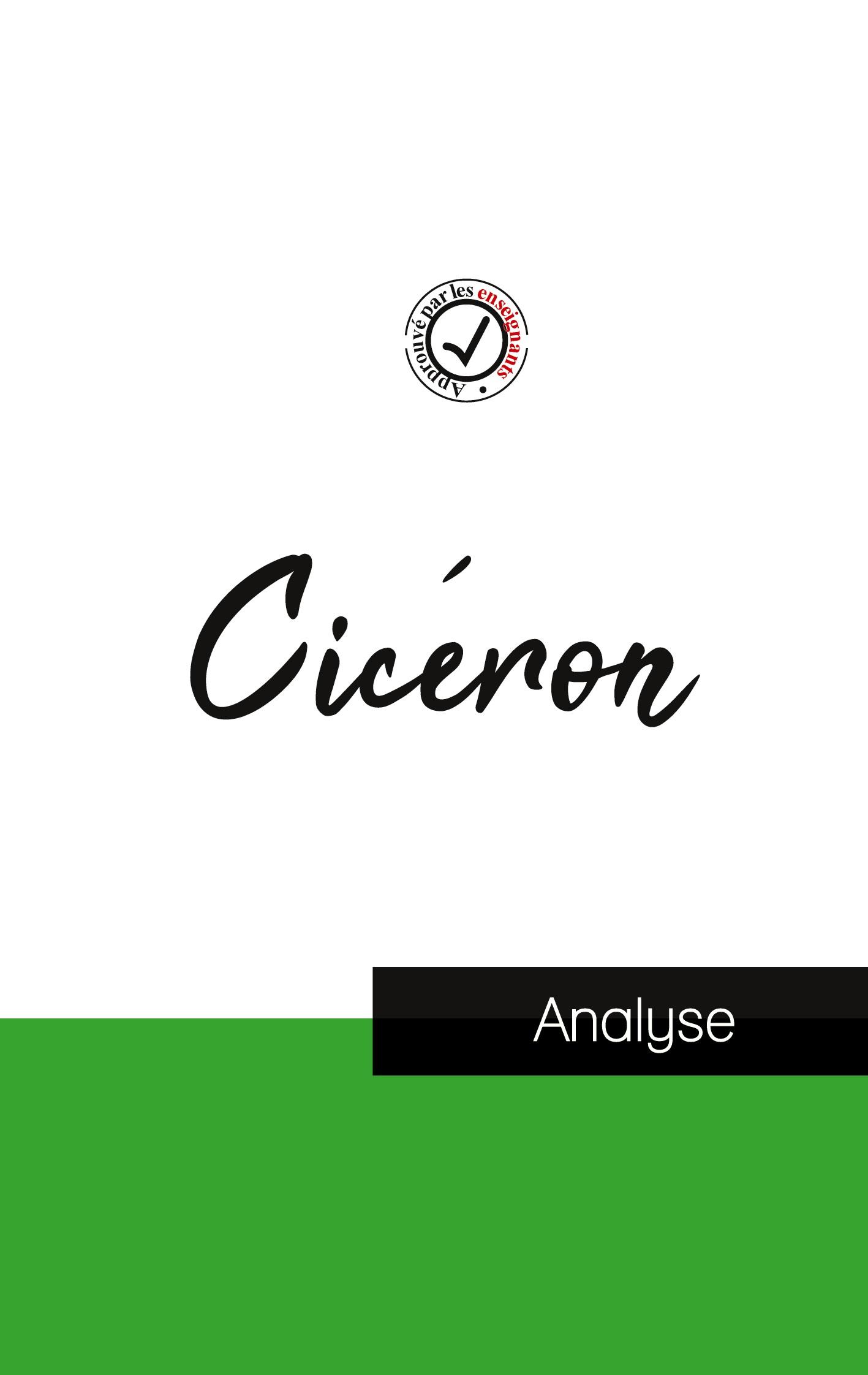 Vorderes Coverbild Cicéron (étude et analyse complète de sa pensée)