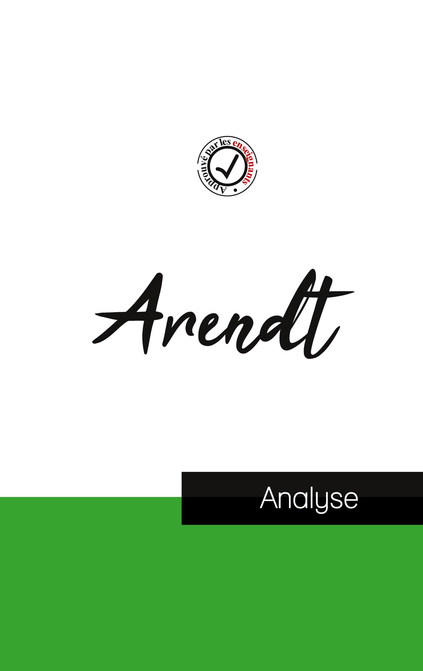 Vorderes Coverbild Hannah Arendt (étude et analyse complète de sa pensée)