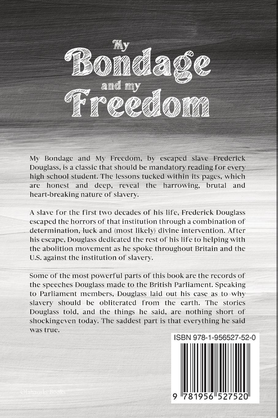 Rückseitencover My Bondage and My Freedom