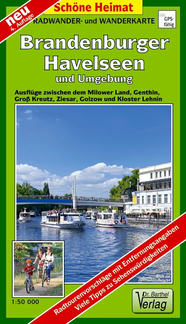 Vorderes Coverbild Brandenburger Havelseen und Umgebung 1 : 50 000. Radwander- und Wanderkarte