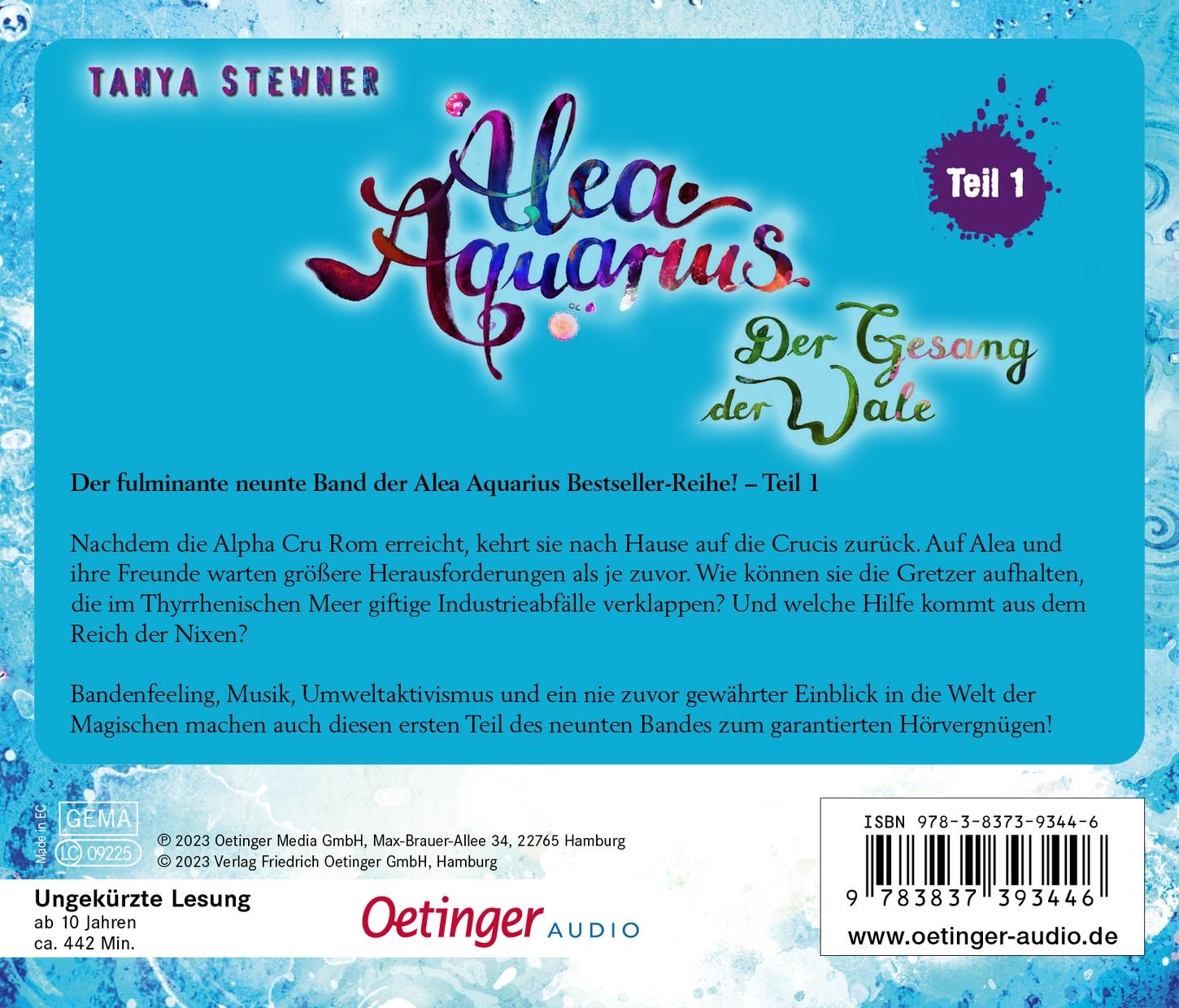 Rückseitencover Alea Aquarius 9 Teil 1. Der Gesang der Wale