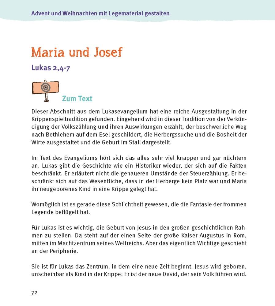 Beispielinhalt (Bild) Advent und Weihnachten mit Legematerial gestalten