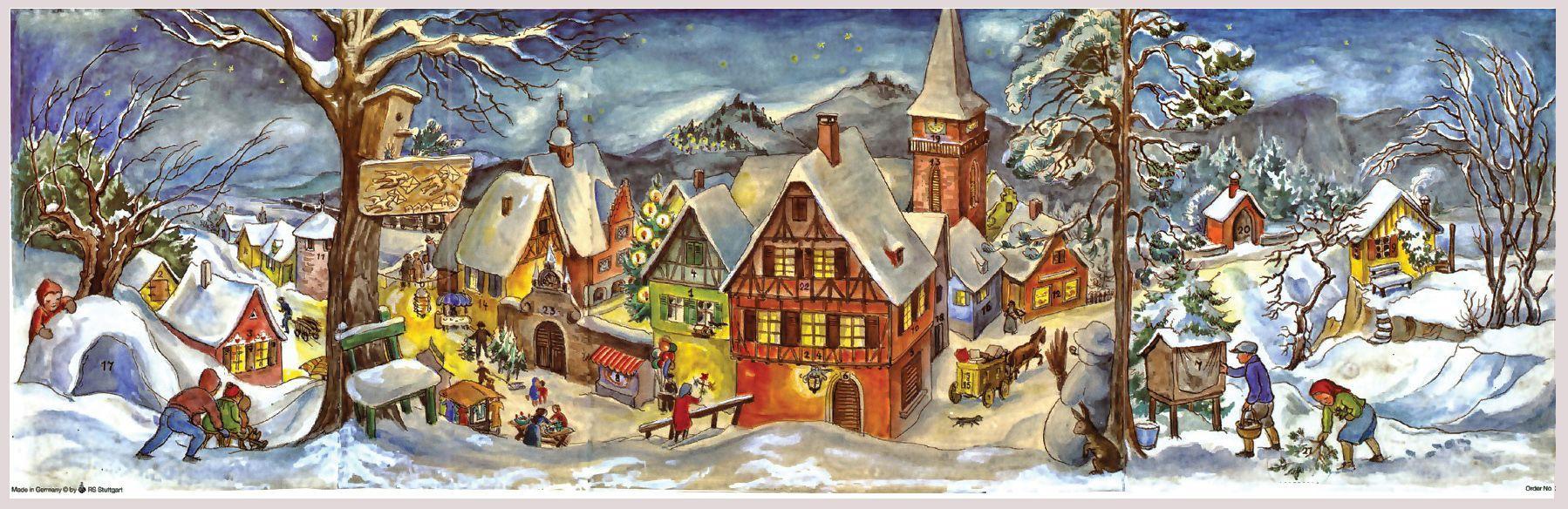 Vorderes Coverbild Adventskalender "Kleines Dorf im Winter"