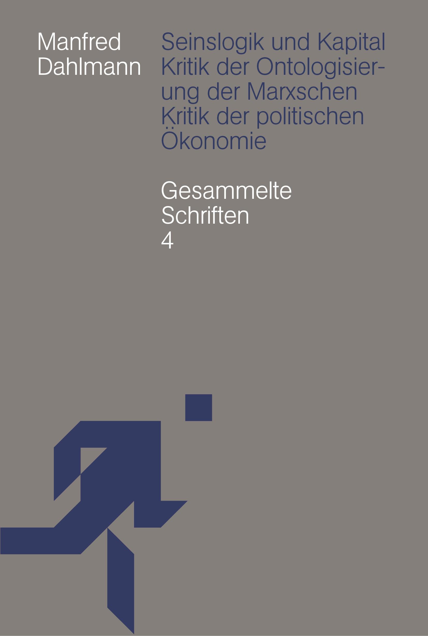 Vorderes Coverbild Seinslogik und Kapital