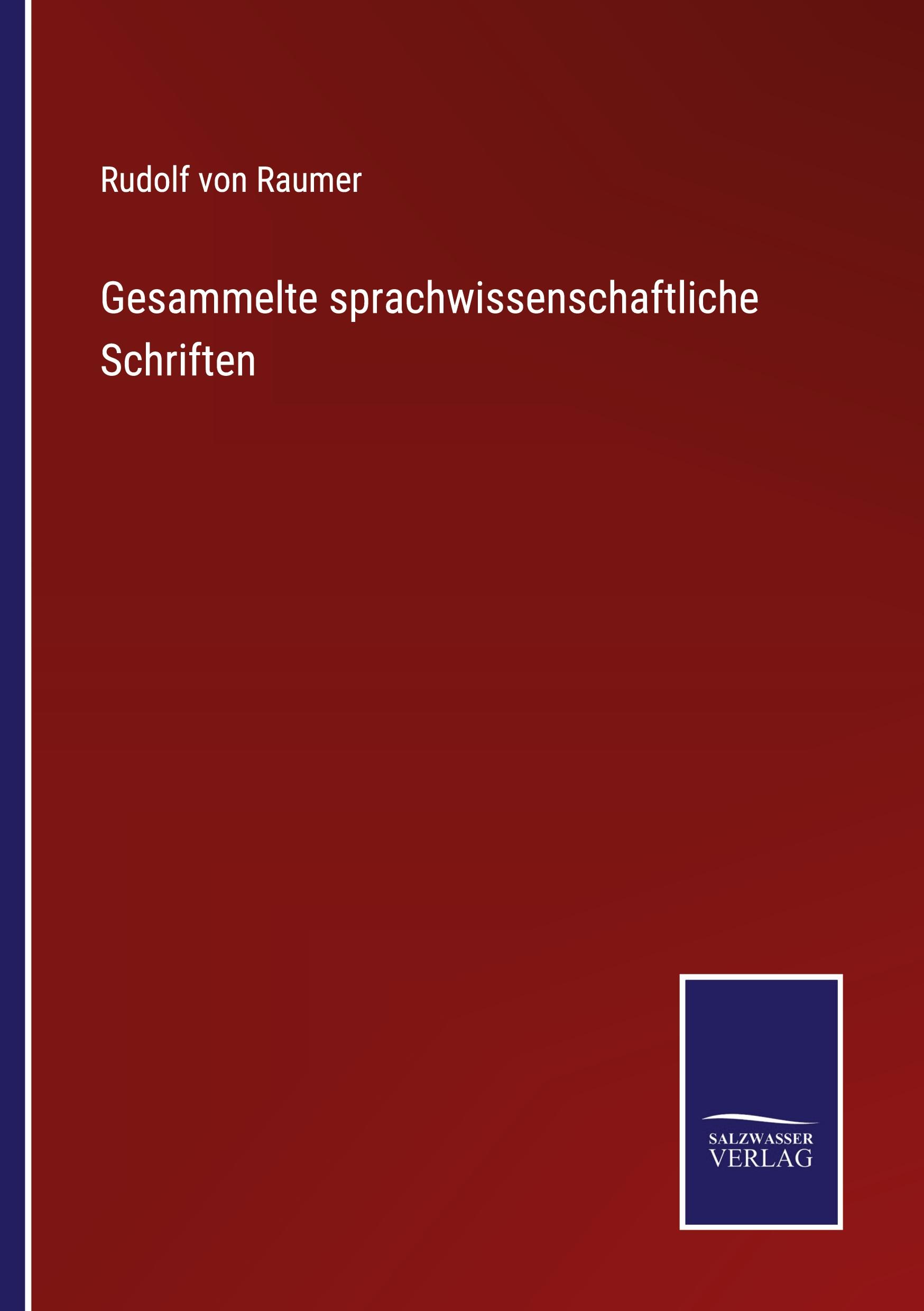 Vorderes Coverbild Gesammelte sprachwissenschaftliche Schriften