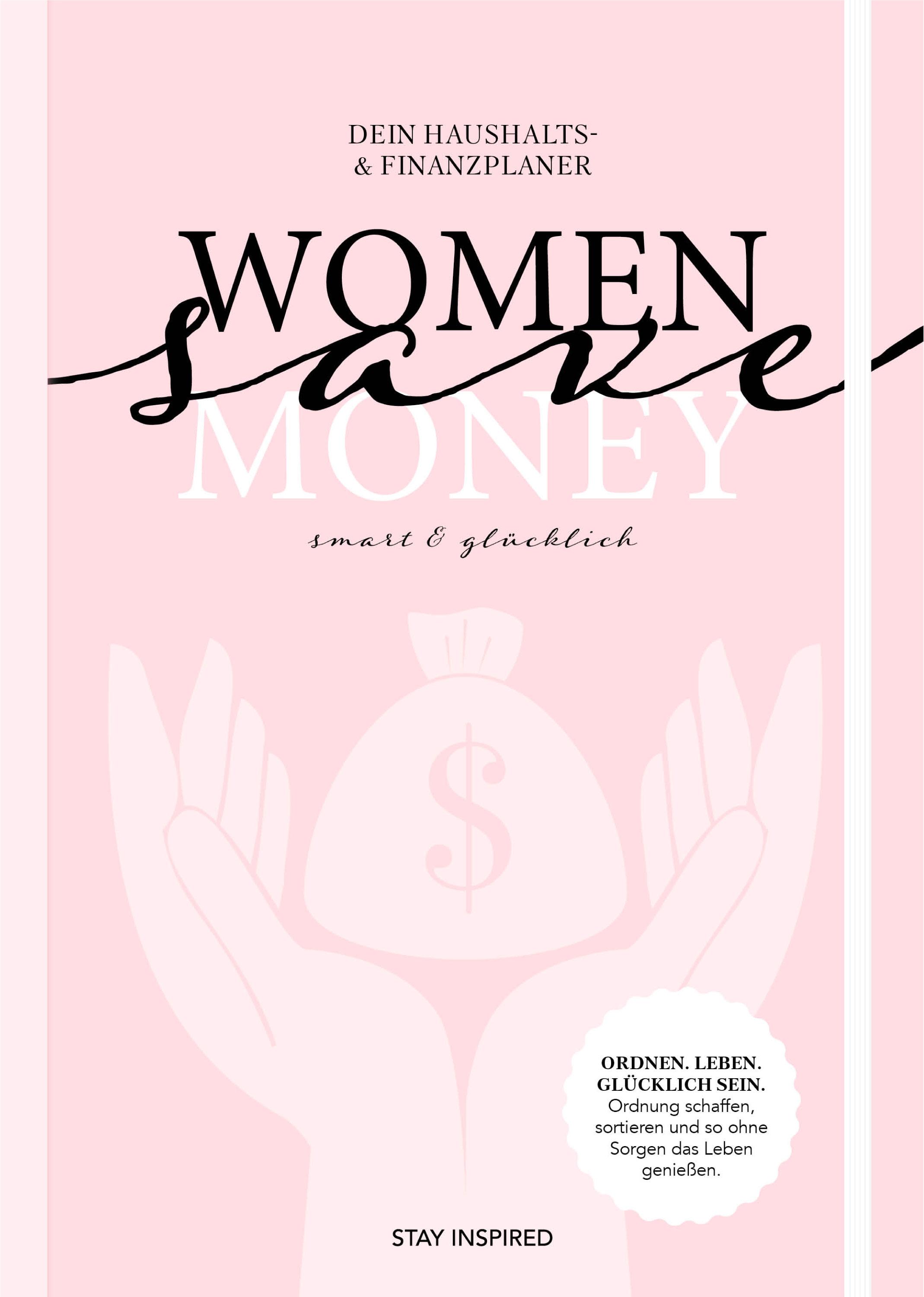 Vorderes Coverbild Women save Money | Haushalts- und Finanzplaner für Frauen inkl. Spar-Tipps und Spar Challenge für Einnahmen und Ausgaben | Rosa Budgetplaner für 1 Jahr