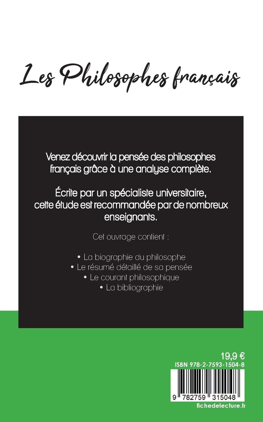 Rückseitencover Les Philosophes français (étude et analyse complète de leurs pensées)