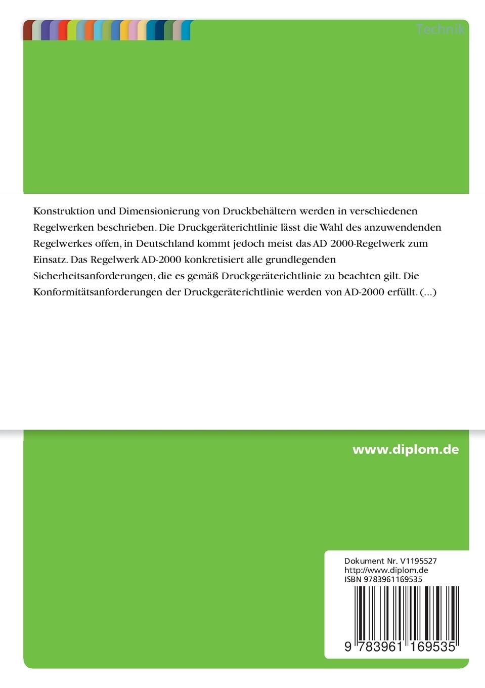 Rückseitencover Konstruktionshilfen und Erläuterungen zu AD 2000 Merkblätter der Reihe B