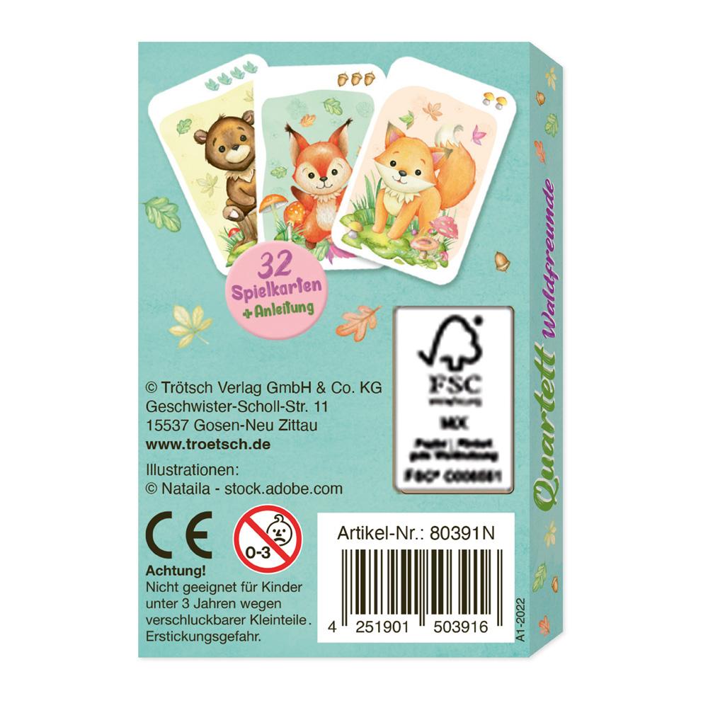 Rückseitencover Trötsch Quartett Spiel Waldfreunde