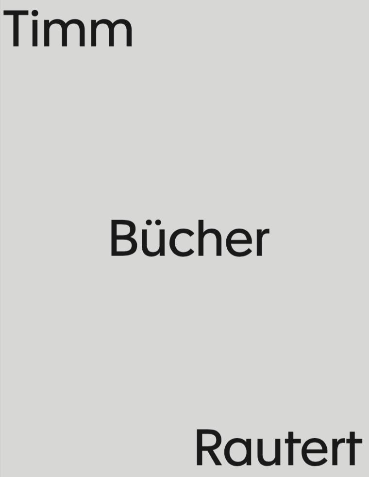 Vorderes Coverbild Timm Rautert. Bücher