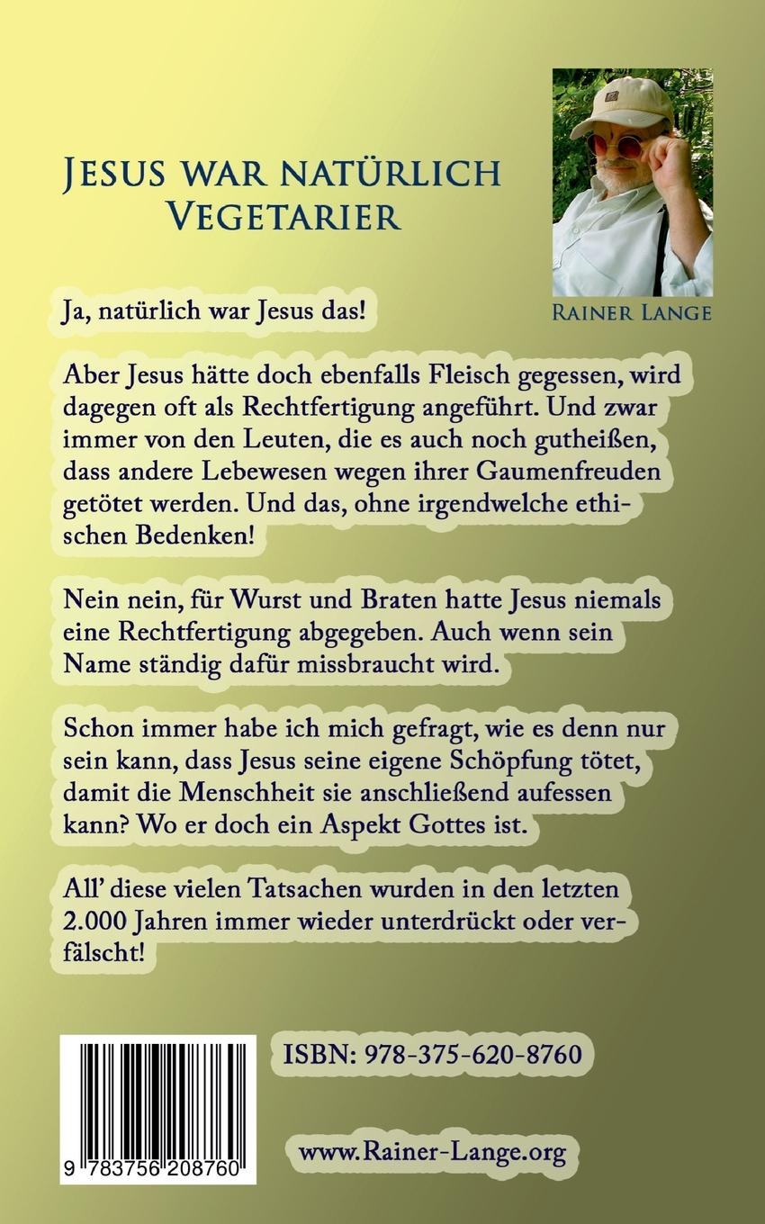 Rückseitencover Jesus war natürlich Vegetarier
