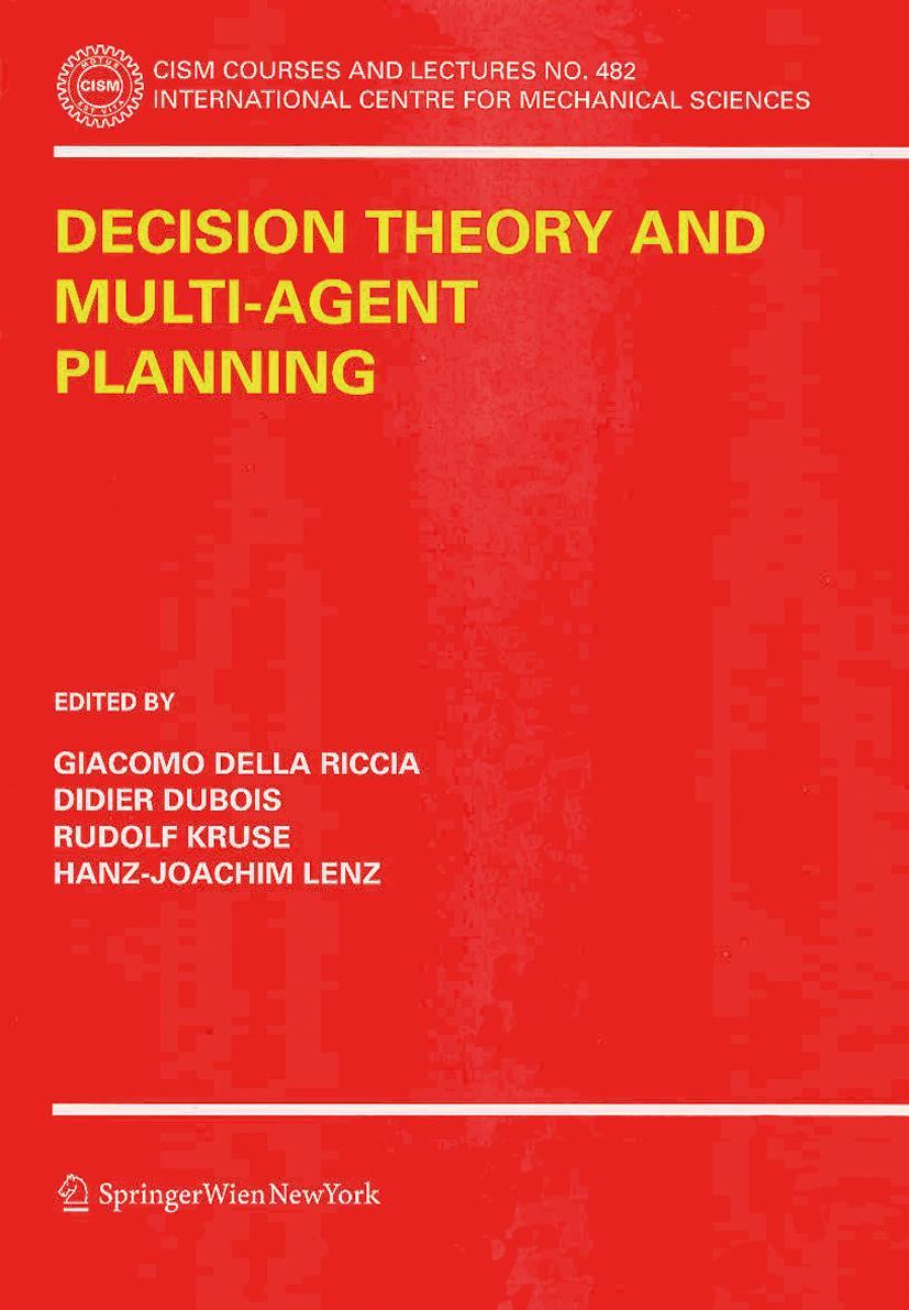 Vorderes Coverbild Decision Theory and Multi-Agent Planning