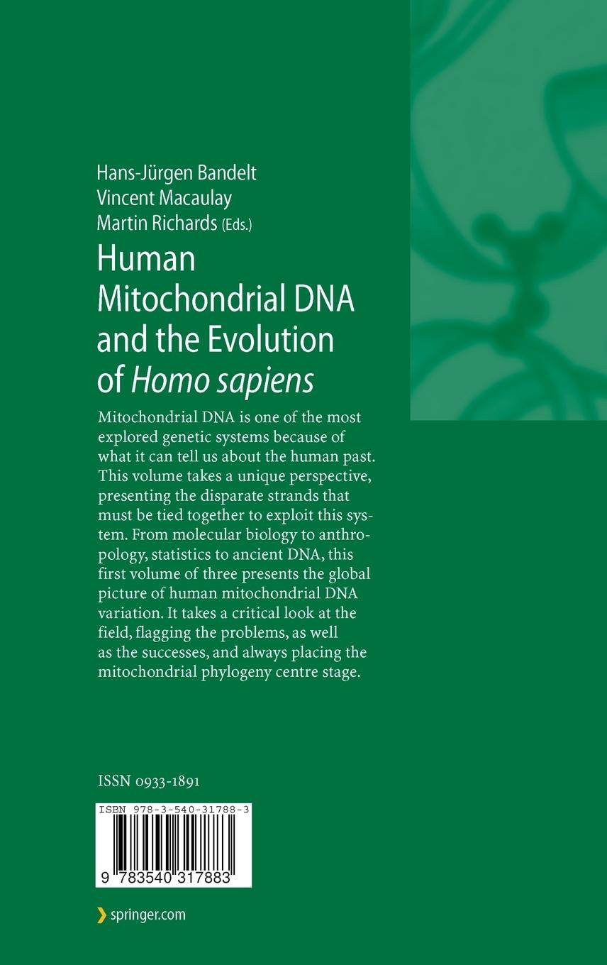 Rückseitencover Human Mitochondrial DNA and the Evolution of Homo sapiens